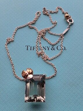 Tiffany & Co. Prasiolite 18k Gold Sterling Silver Love Bug Lady Bug Necklace